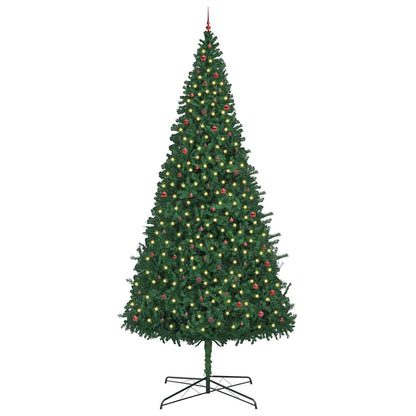 Albero di Natale con luci a corde decorative Verde 400 cm PVC