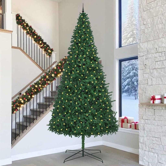 Albero di Natale con luci a corde decorative Verde 400 cm PVC