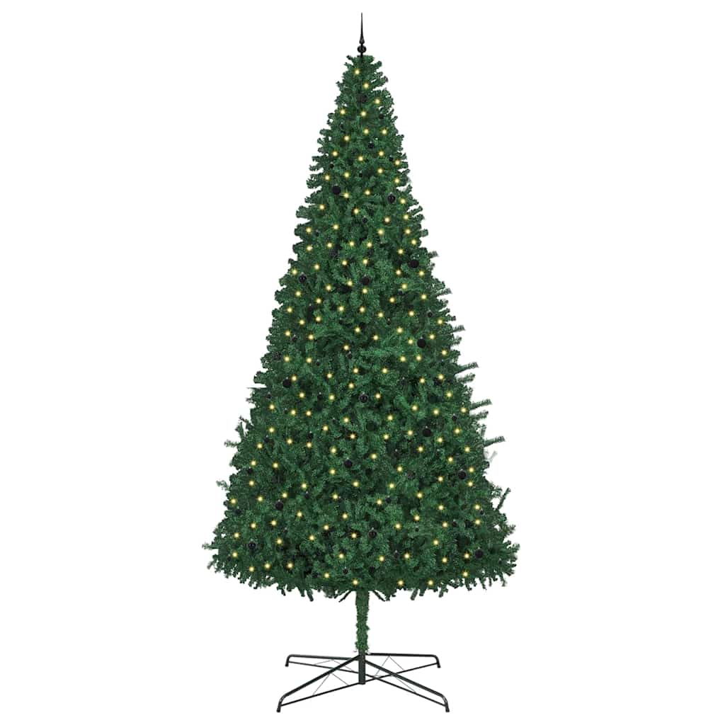 Albero di Natale con luci a corde decorative Verde 400 cm PVC