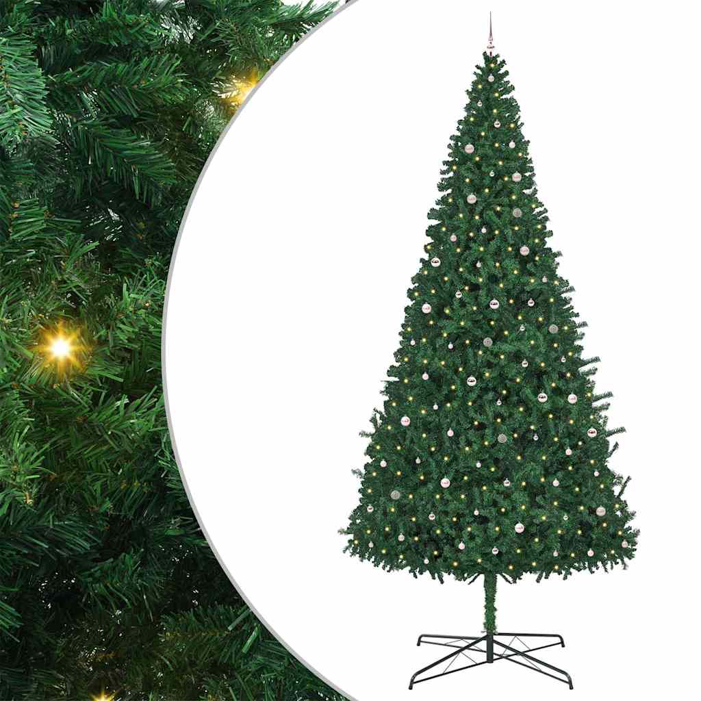 Albero di Natale con luci a corde decorative Verde 400 cm PVC