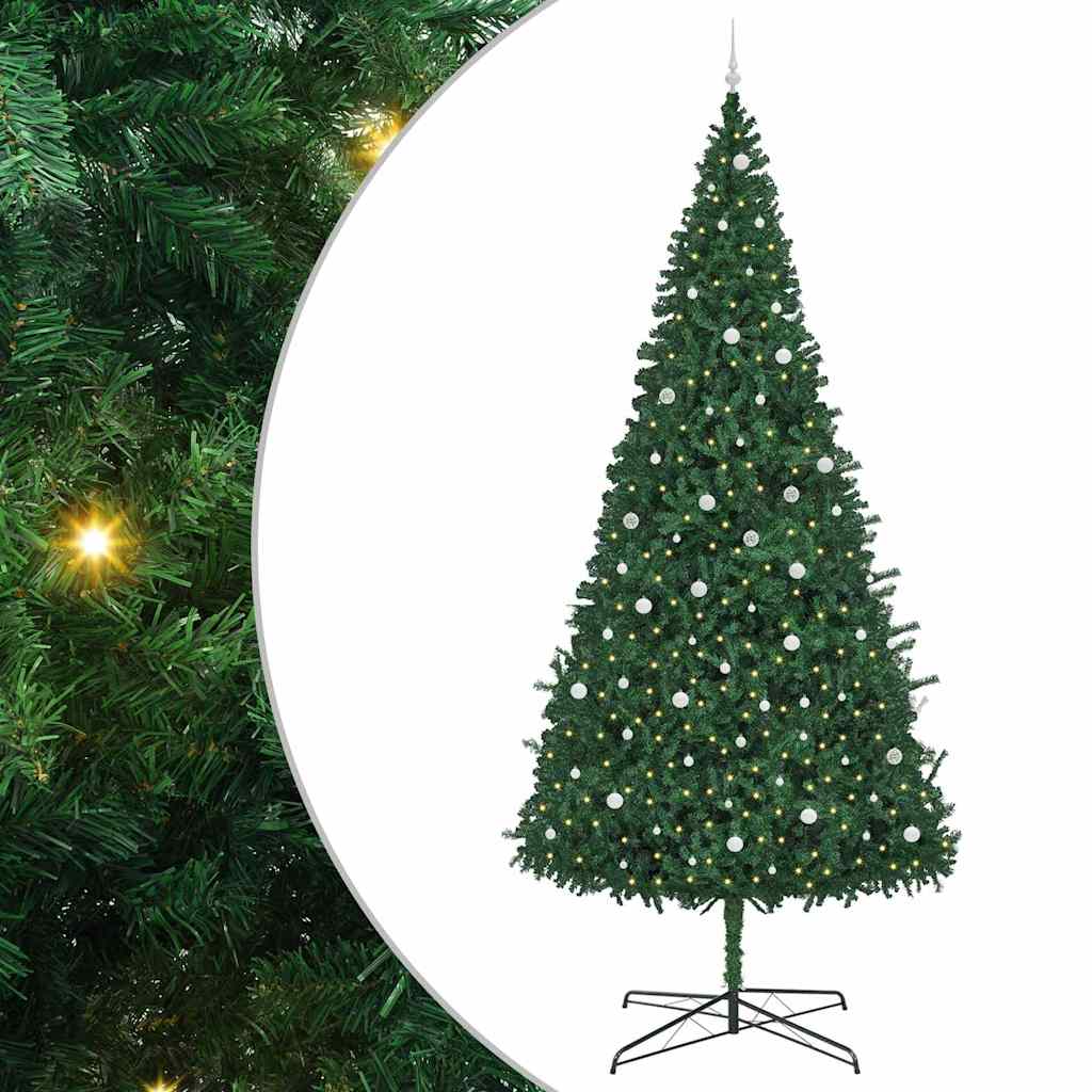 Albero di Natale con luci a corde decorative Verde 400 cm PVC