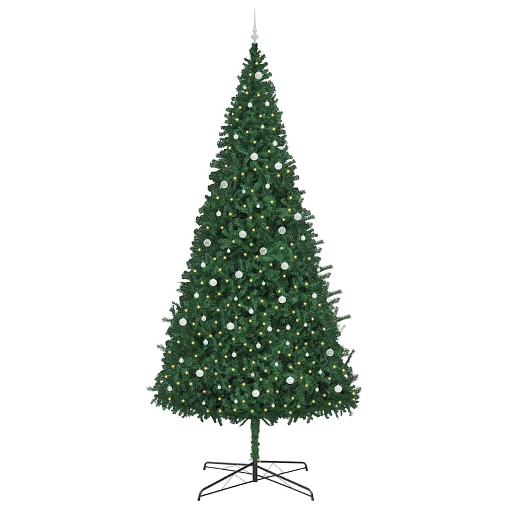 Albero di Natale con luci a corde decorative Verde 400 cm PVC