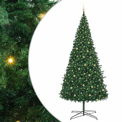 Albero di Natale con luci a corde decorative Verde 400 cm PVC