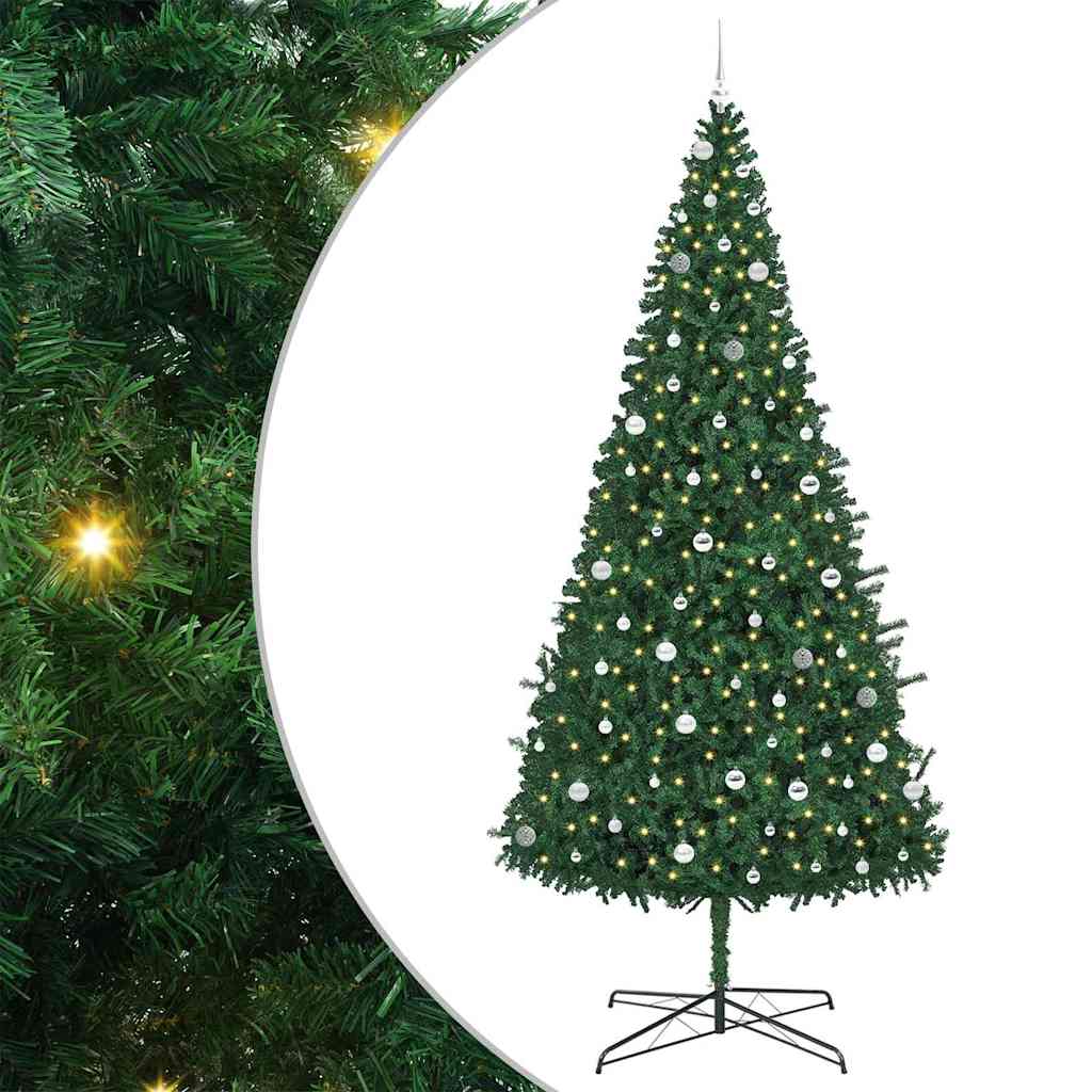 Albero di Natale con luci a corde decorative Verde 400 cm PVC