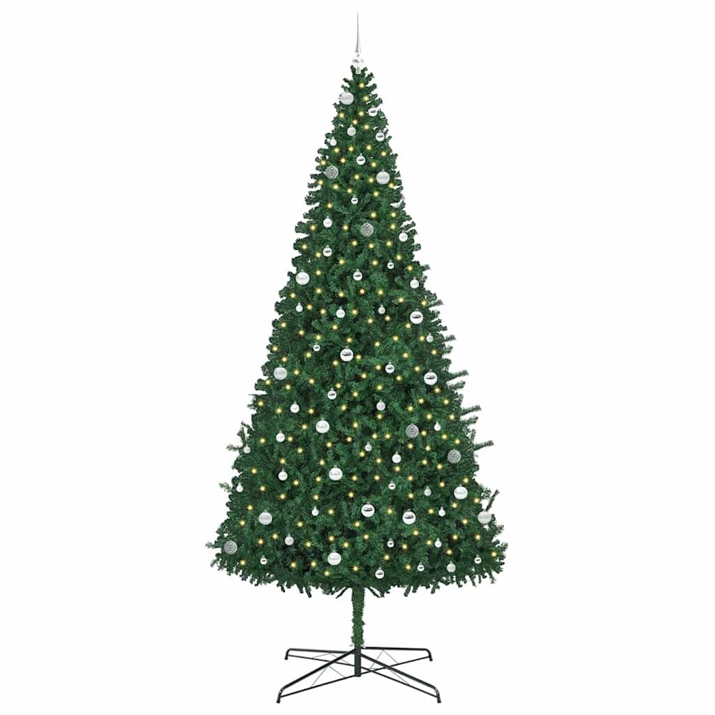 Albero di Natale con luci a corde decorative Verde 400 cm PVC