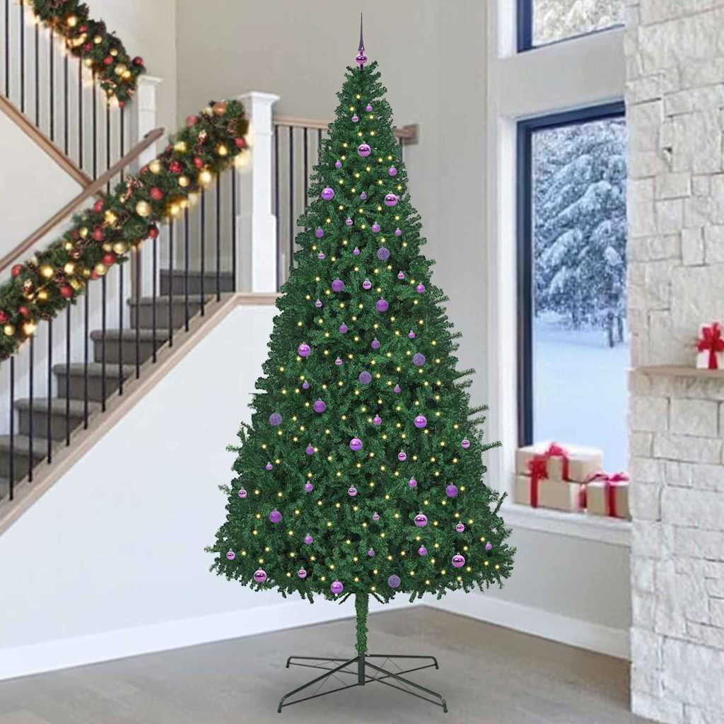 Albero di Natale con luci a corde decorative Verde 400 cm PVC