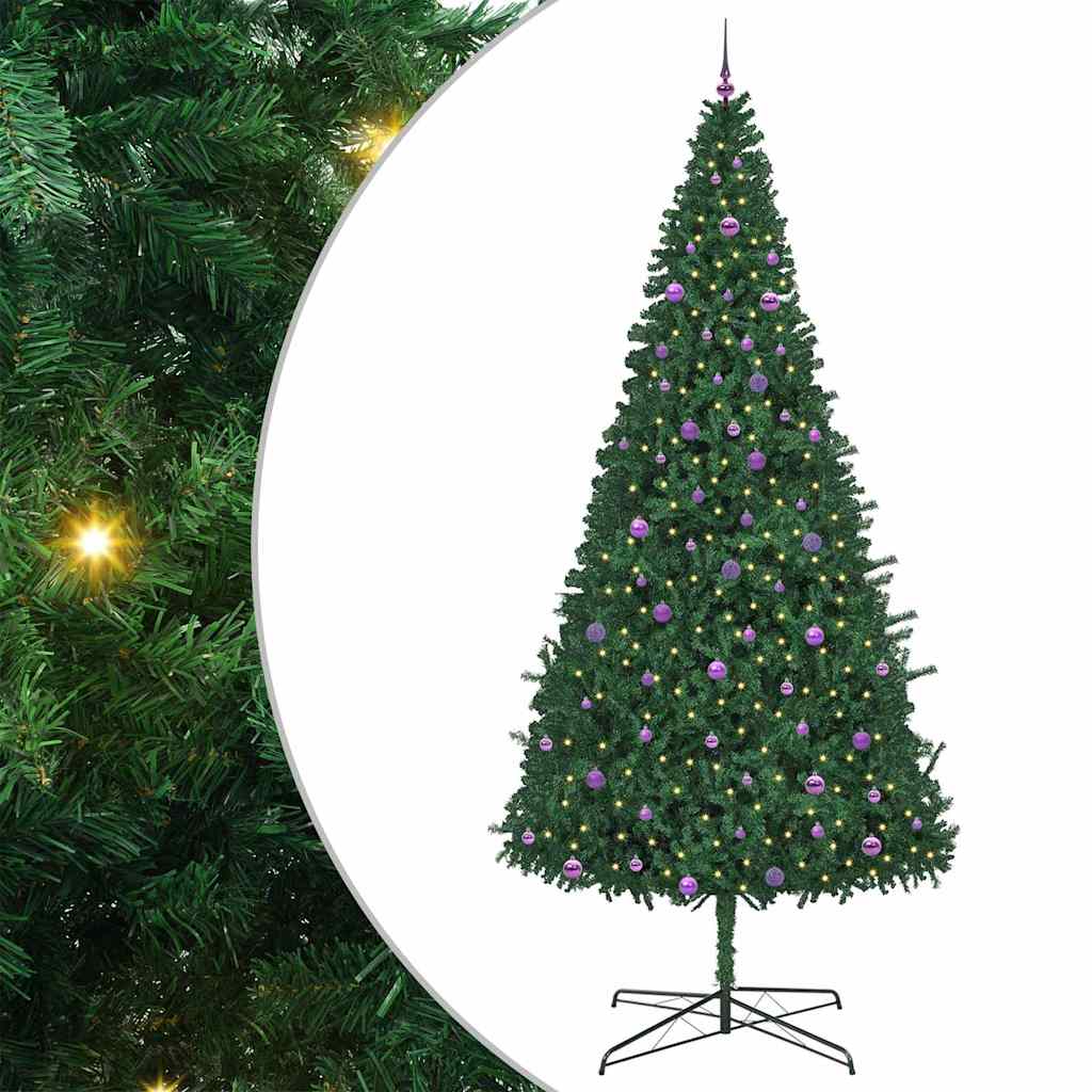 Albero di Natale con luci a corde decorative Verde 400 cm PVC
