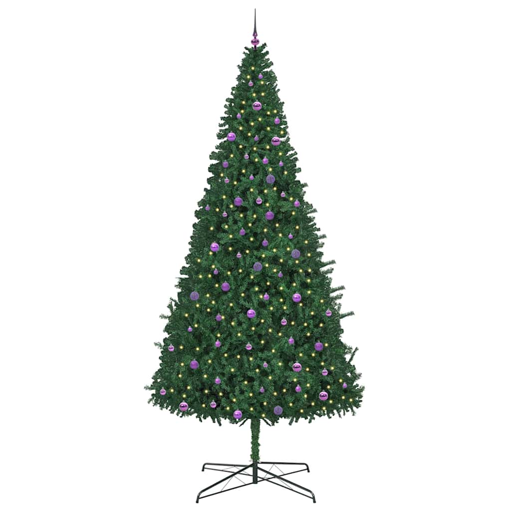 Albero di Natale con luci a corde decorative Verde 400 cm PVC
