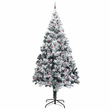 Albero di Natale artificiale preilluminato con set di palline