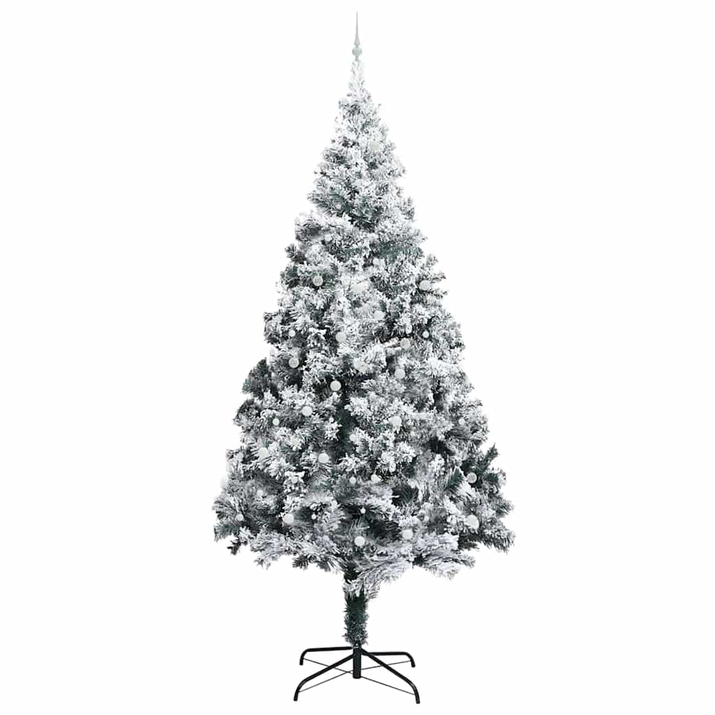 Albero di Natale artificiale pre-illuminato con set di palline