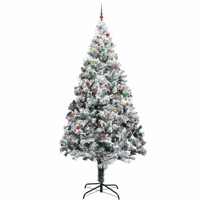 Albero di Natale artificiale preilluminato con set di palline