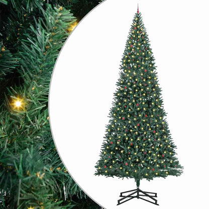 Albero di Natale Artificiale Pre-illuminato con Set di Palline
