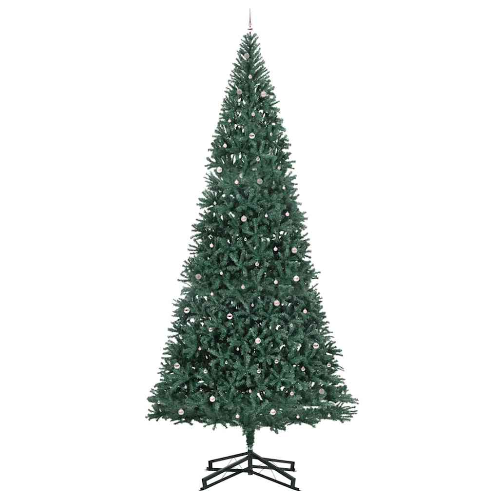 Albero di Natale Artificiale Pre-illuminato con Set di Palline
