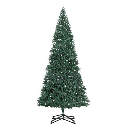 Albero di Natale Artificiale Pre-illuminato con Set di Palline