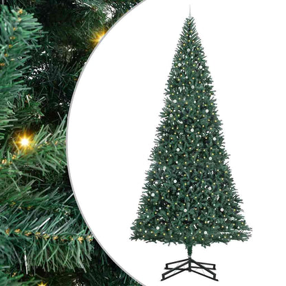 Albero di Natale Artificiale Pre-illuminato con Set di Palline