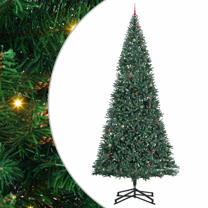Albero di Natale Artificiale Pre-illuminato con Set di Palline