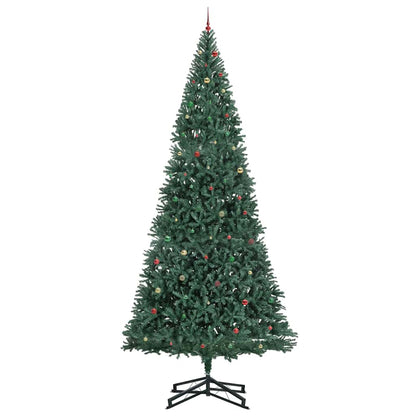 Albero di Natale Artificiale Pre-illuminato con Set di Palline