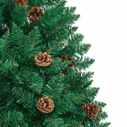 Albero di Natale snodato con 300 LED con supporto Verde 180 cm