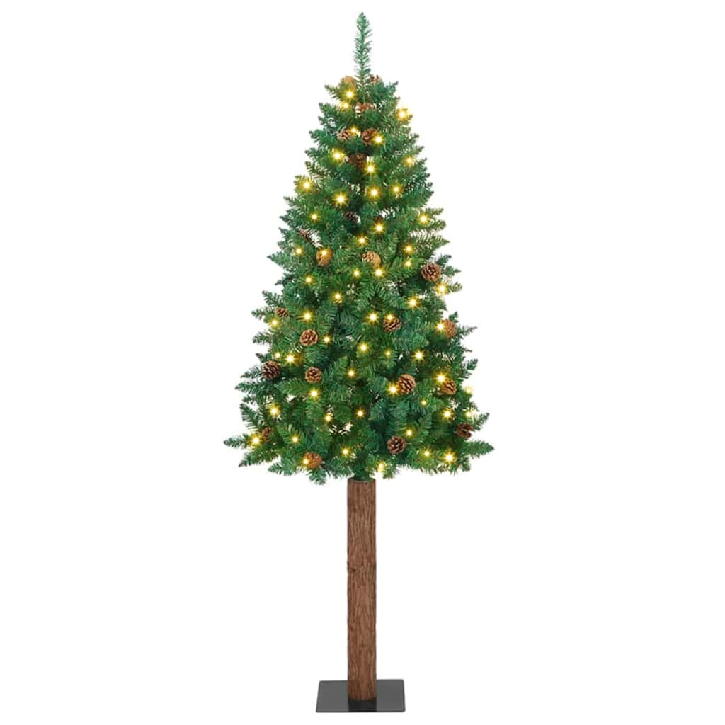 Albero di Natale snodato con 300 LED con supporto Verde 180 cm