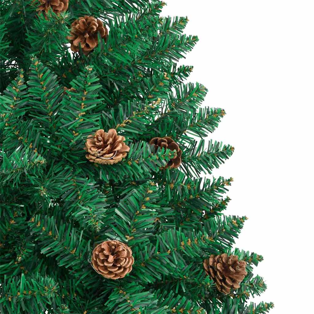 Albero di Natale snodato con 300 LED con supporto Verde 180 cm