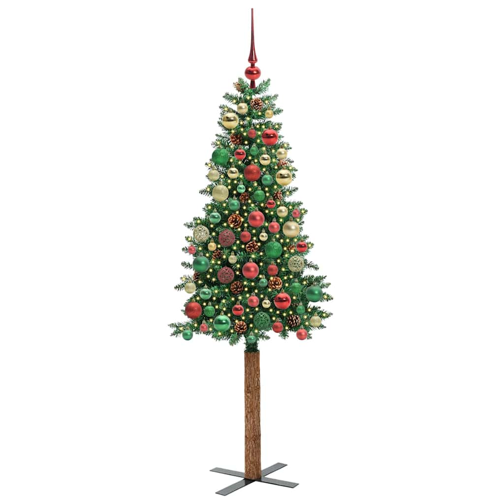 Albero di Natale snodato con 300 LED con supporto Verde 180 cm