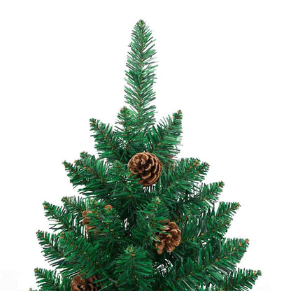 Albero di Natale snodato con 300 LED con supporto Verde 210 cm