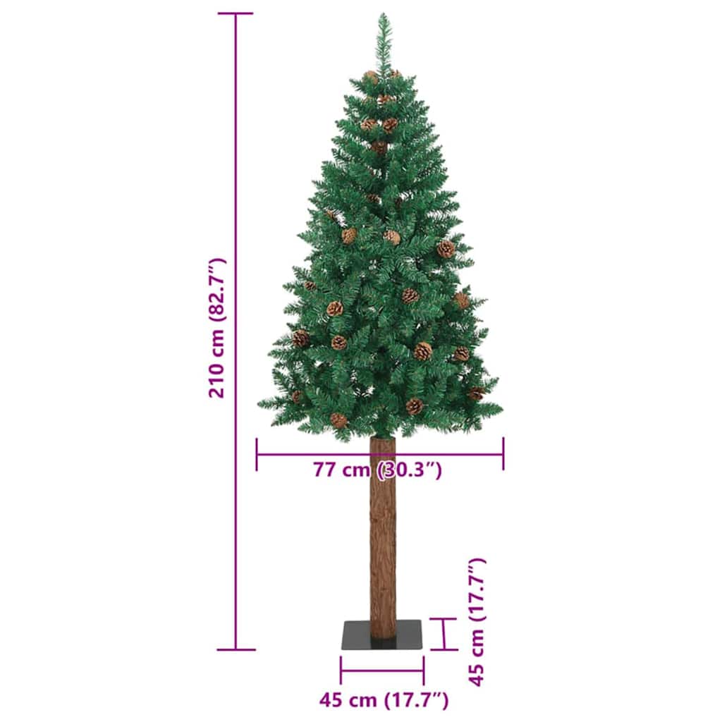 Albero di Natale snodato con 300 LED con supporto Verde 210 cm