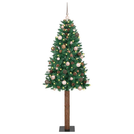 Albero di Natale snodato con 300 LED con supporto Verde 210 cm