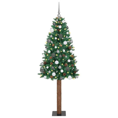 Albero di Natale snodato con 300 LED con supporto Verde 210 cm