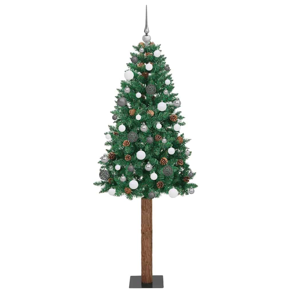 Albero di Natale snodato con 300 LED con supporto Verde 210 cm