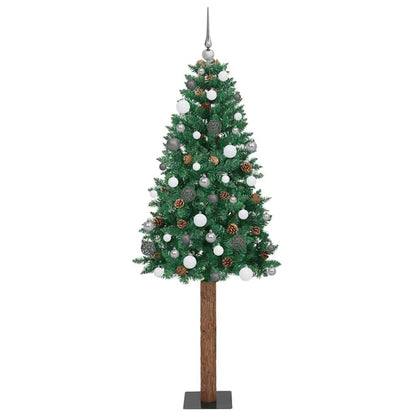 Albero di Natale snodato con 300 LED con supporto Verde 210 cm