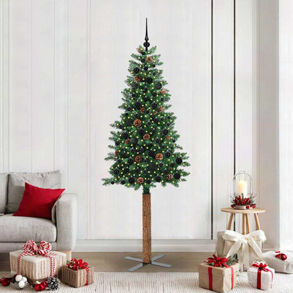 Albero di Natale snodato con 300 LED con supporto Verde 210 cm | homemem39