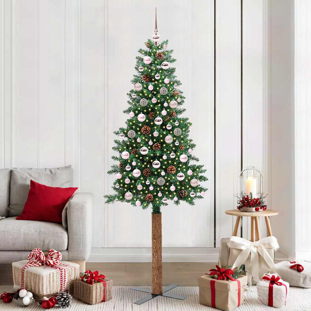 Albero di Natale snodato con 300 LED con supporto Verde 210 cm | homemem39