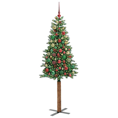 Albero di Natale snodato con 300 LED con supporto Verde 210 cm