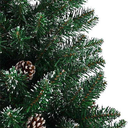 Albero di Natale snodato con 150 LED con supporto Verde 150 cm