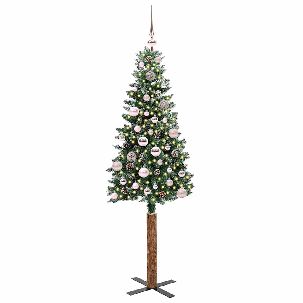 Albero di Natale snodato con 150 LED con supporto Verde 150 cm