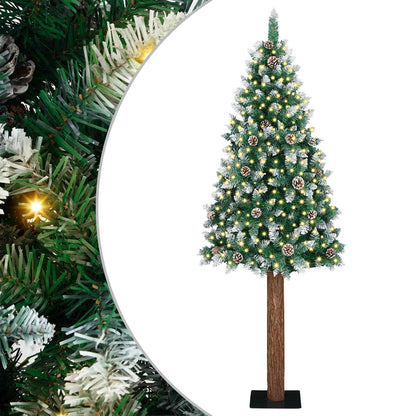 Albero di Natale snodato con 300 LED con supporto Verde 180 cm
