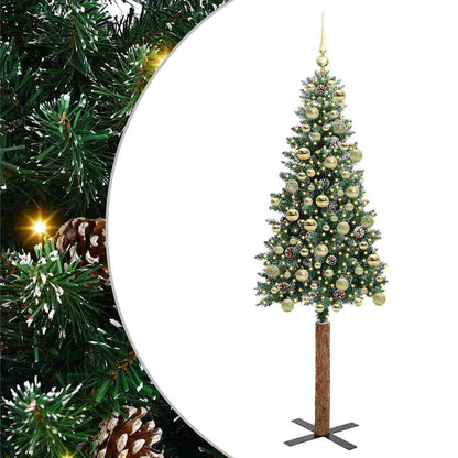 Albero di Natale snodato con 300 LED Verde e Bianco 180 cm