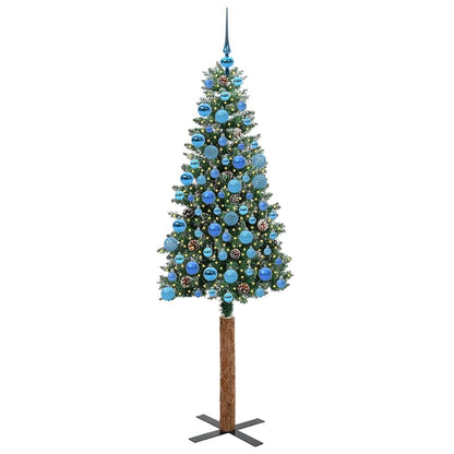 Albero di Natale snodato con 300 LED Verde e Bianco 180 cm