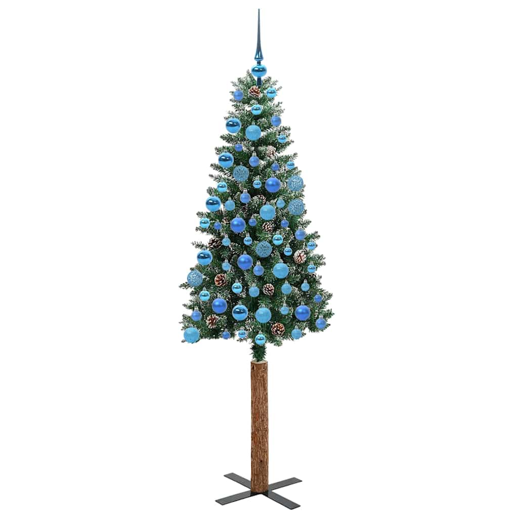 Albero di Natale snodato con 300 LED Verde e Bianco 180 cm