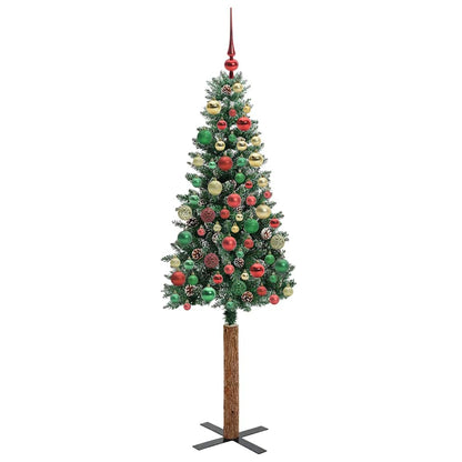 Albero di Natale snodato con 300 LED Verde e Bianco 180 cm