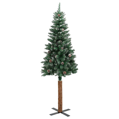 Albero di Natale snodato con 300 LED Verde e Bianco 180 cm