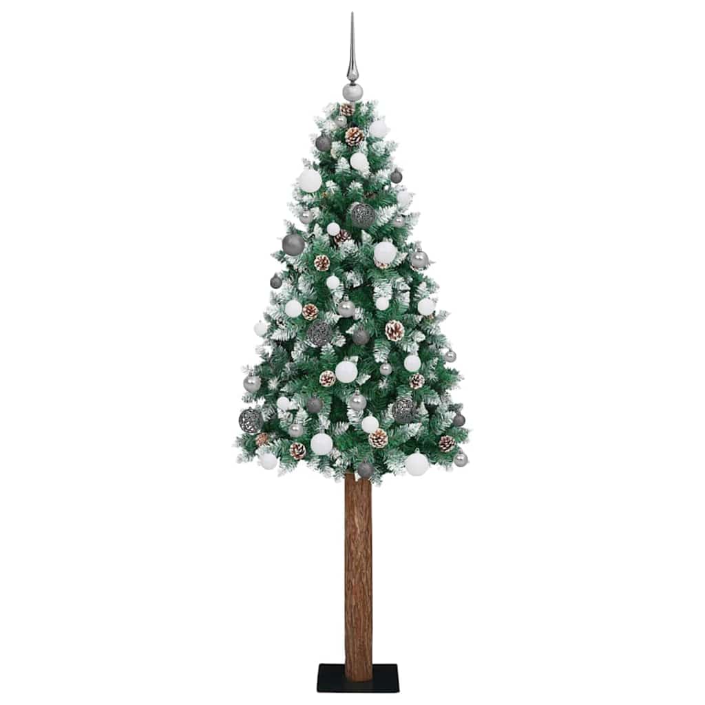 Albero di Natale snodato con 300 LED Verde e Bianco 210 cm