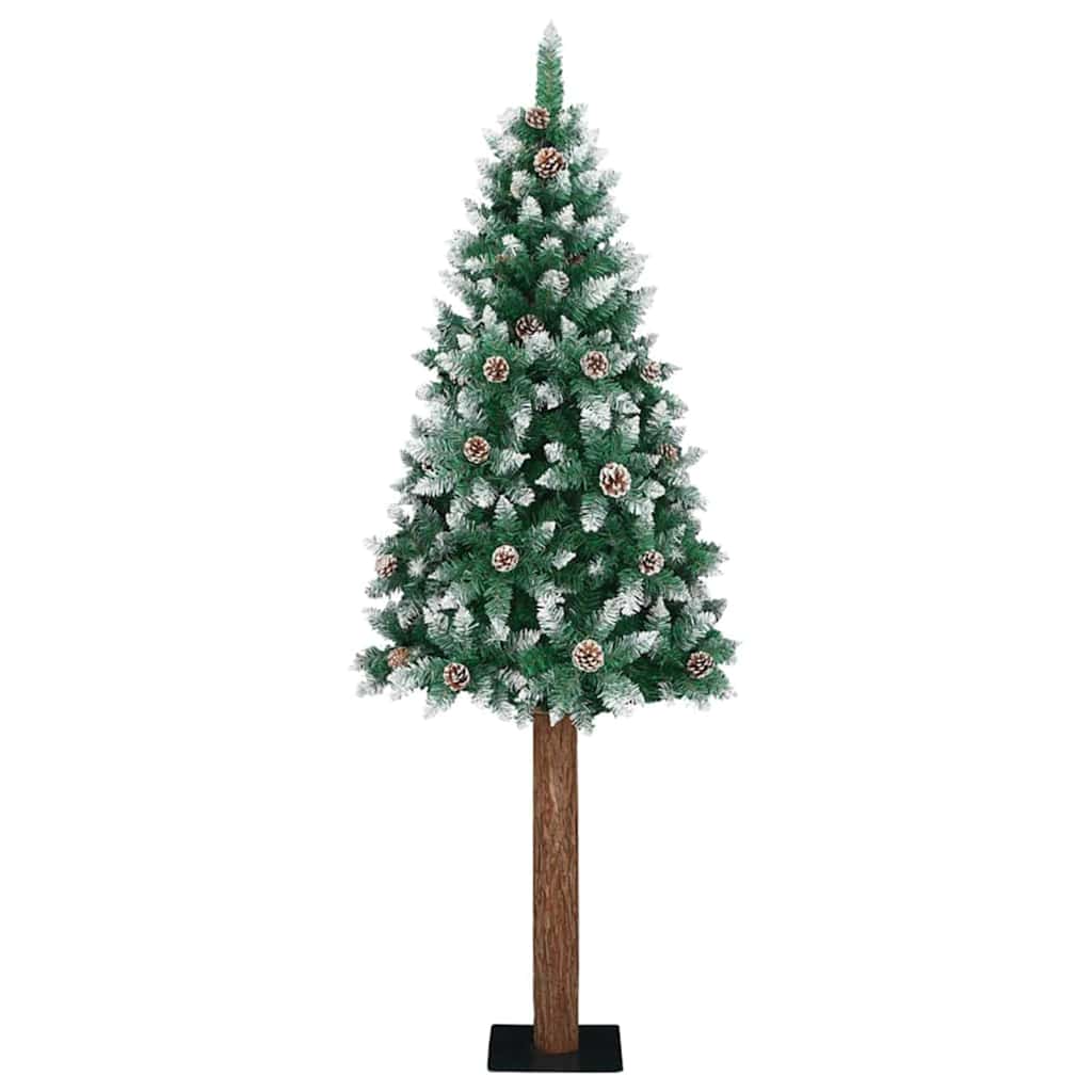 Albero di Natale snodato con 300 LED Verde e Bianco 210 cm