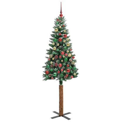 Albero di Natale snodato con 300 LED Verde e Bianco 210 cm