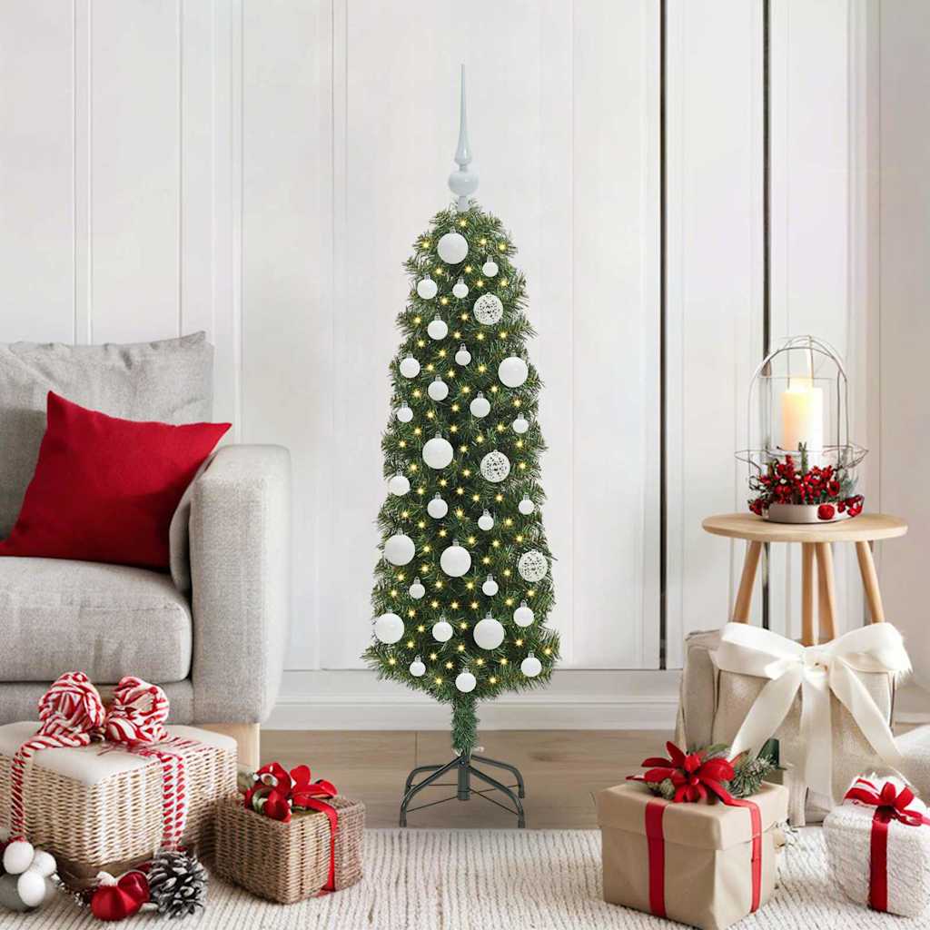 Albero di Natale artificiale con 150 LED Verde 120 cm | homemem39
