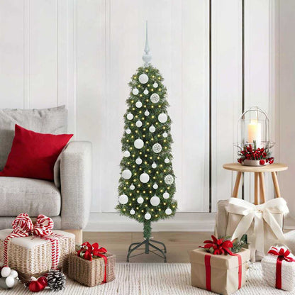 Albero di Natale artificiale con 150 LED Verde 120 cm | homemem39
