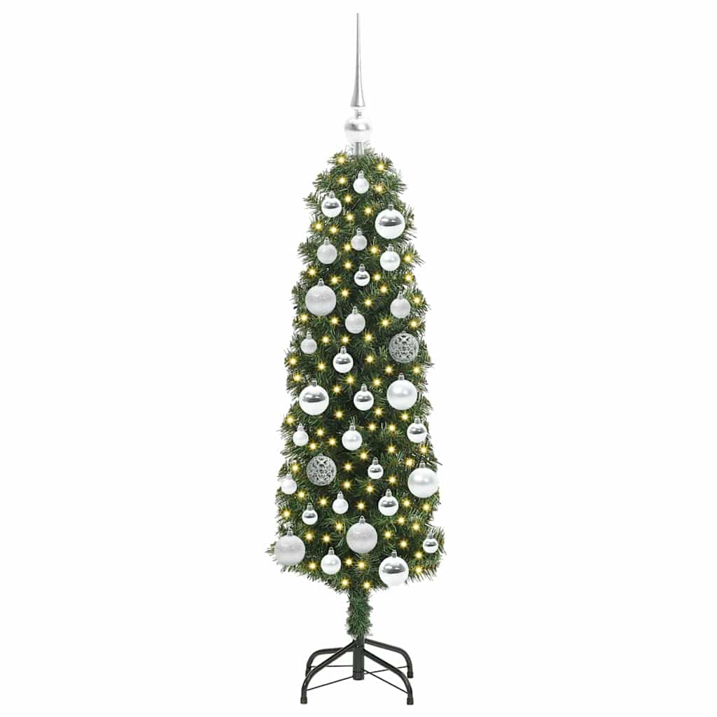 Albero di Natale artificiale con 150 LED Verde 120 cm | homemem39