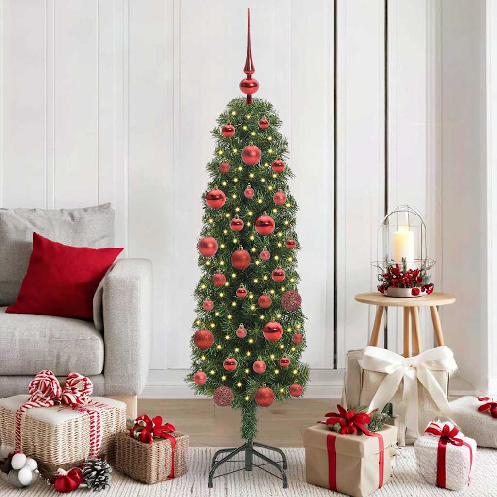 Albero di Natale artificiale con 150 LED Verde 150 cm | homemem39