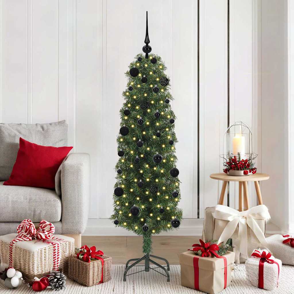 Albero di Natale artificiale con 150 LED Verde 150 cm | homemem39